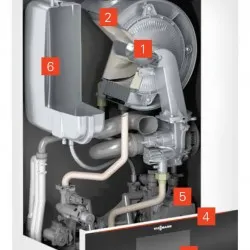 Viessmann Vitodens 200-W 25kW. cu afisaj de 3.5" si boiler bivalent Vitocell 300 litri (Z030680)